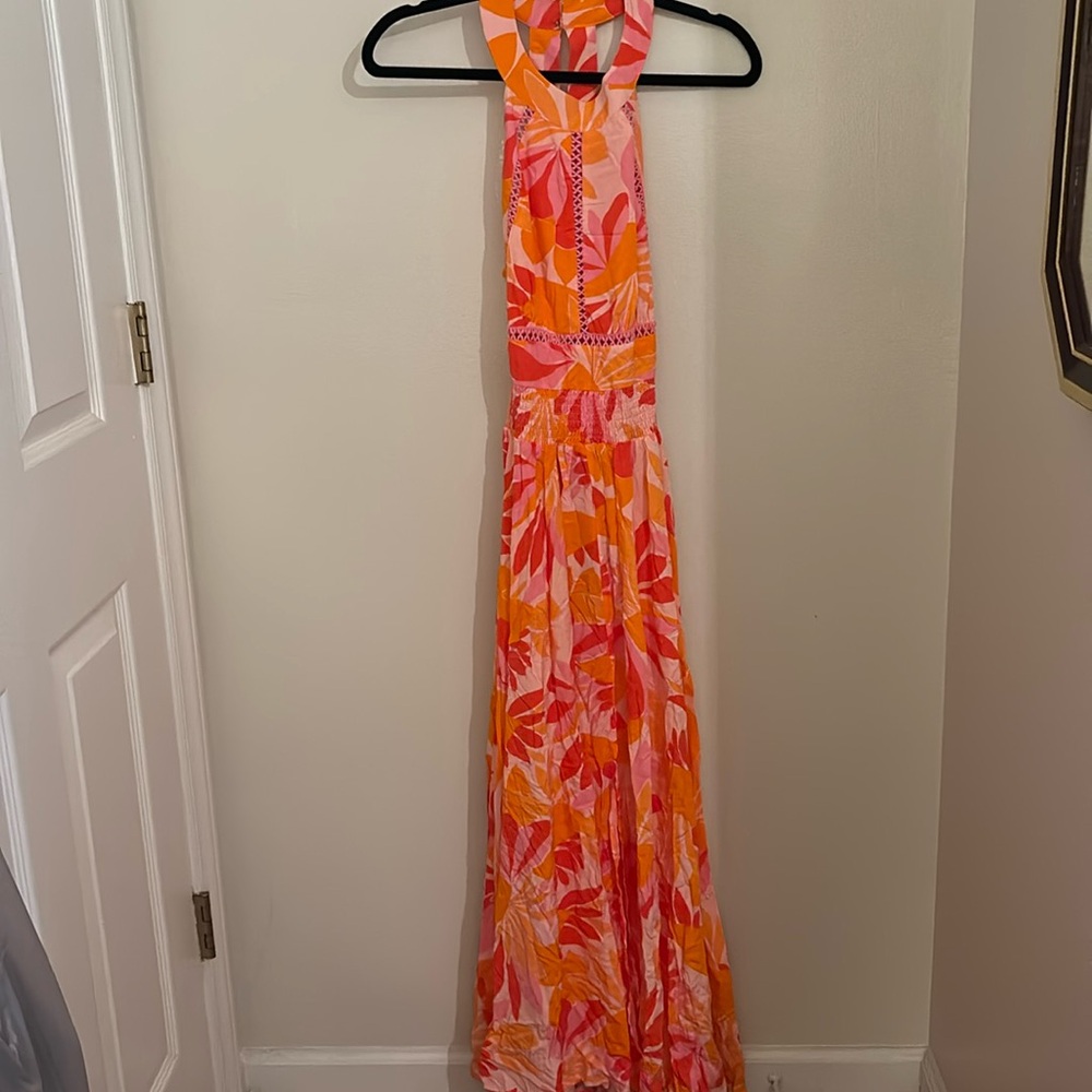 NWT Pink and Orange Maxi Dress